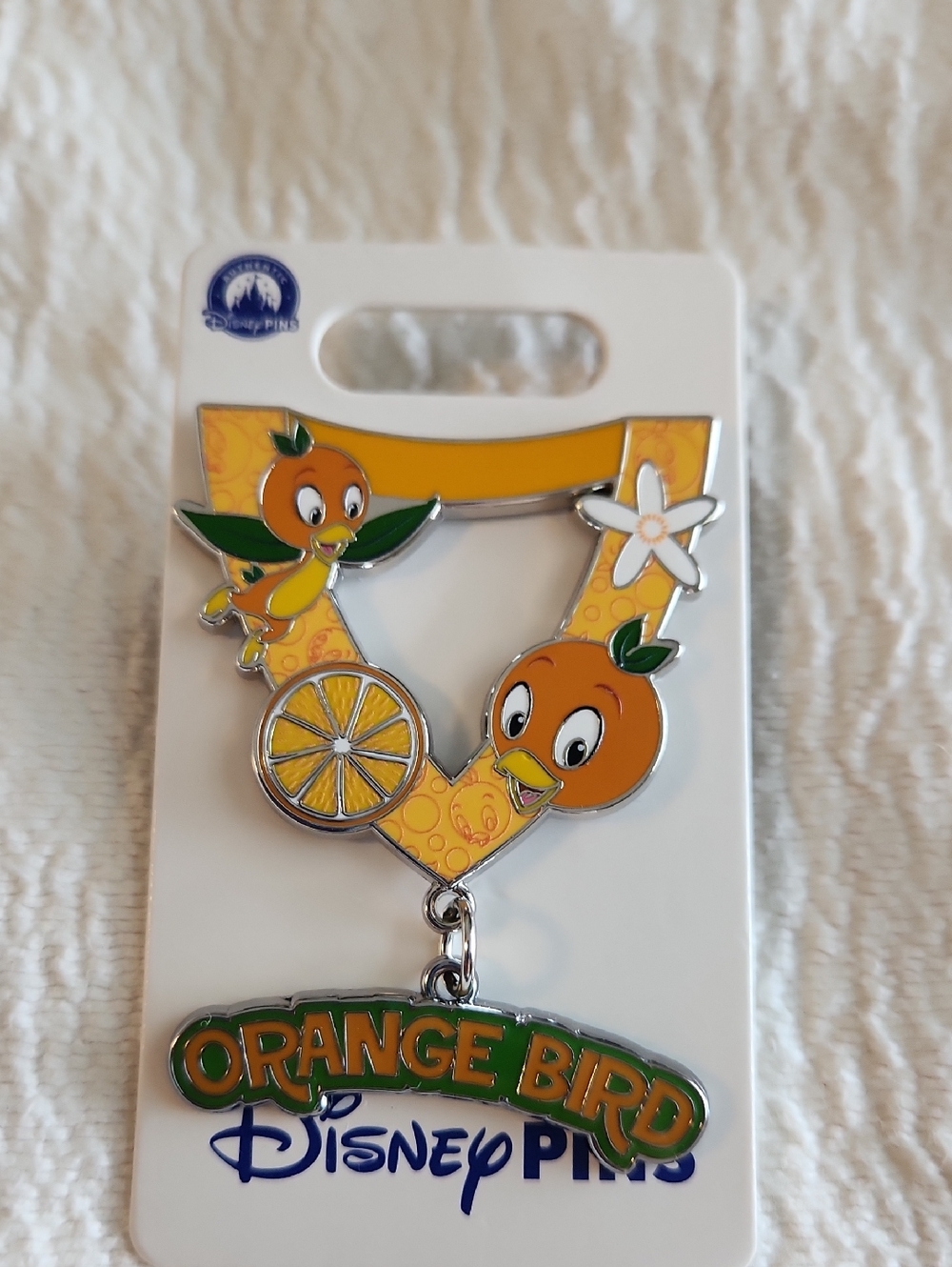 Disney Orange Bird Enamel Pin - Orange